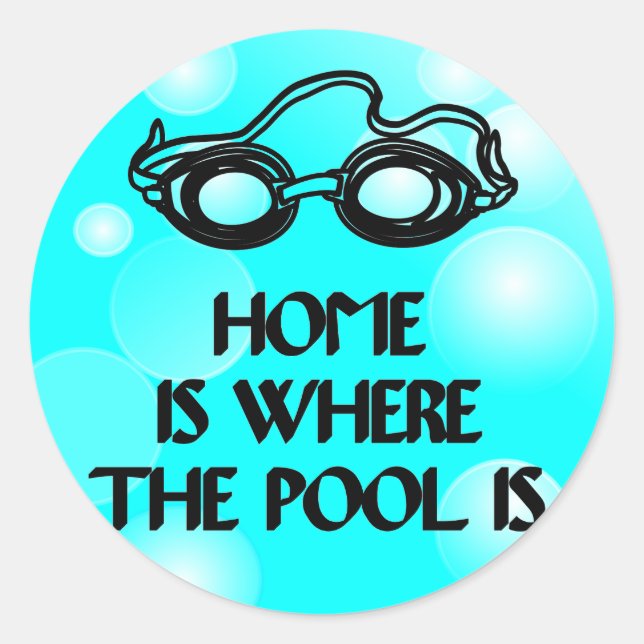 Funny Swim Quote - Round Sticker (Vorderseite)