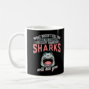 Funny Swimmer Spaß Shark Joke Kaffeetasse