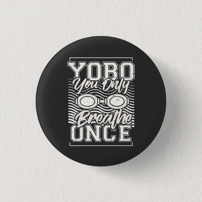 Funny Swimming Button (Vorderseite)
