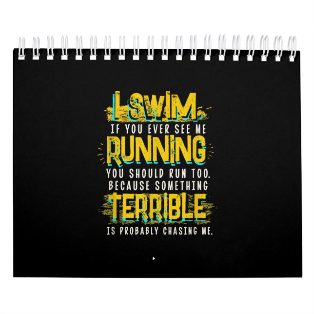 Funny Swimming Geschenk Ein Schwimmer Kalender (Titelbild)