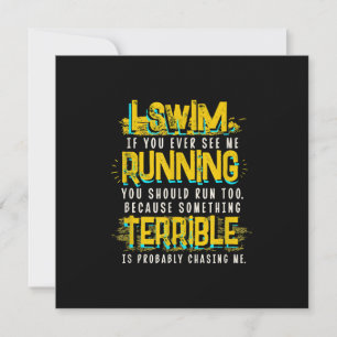 Funny Swimming Geschenk für das Baden Einladung