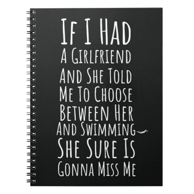 Funny Swimming Men Gifts Humor Swimmer For Him  Notizblock (Vorderseite)