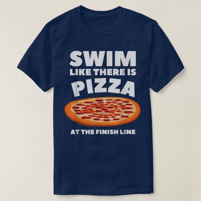 Funny Swimming Pizza Liebhaber Design Schwimmer Sp T-Shirt (Design vorne)