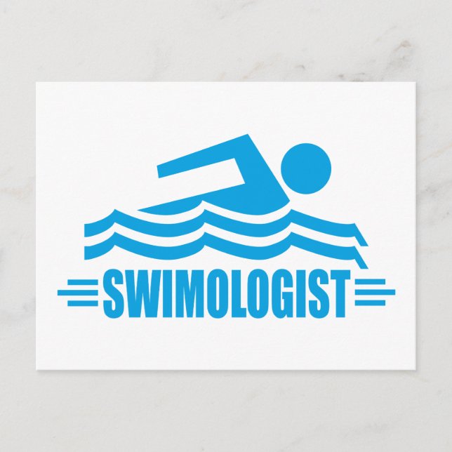 Funny Swimming Postkarte (Vorderseite)