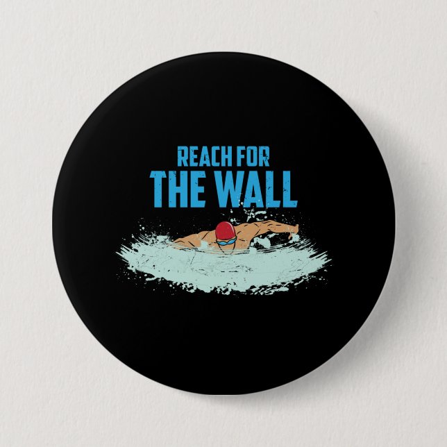 Funny Swimming Zitat Schwimmer Geschenk Button (Vorderseite)