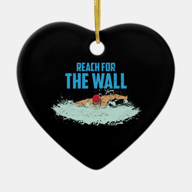 Funny Swimming Zitat Schwimmer Geschenk Keramik Ornament (Vorne)