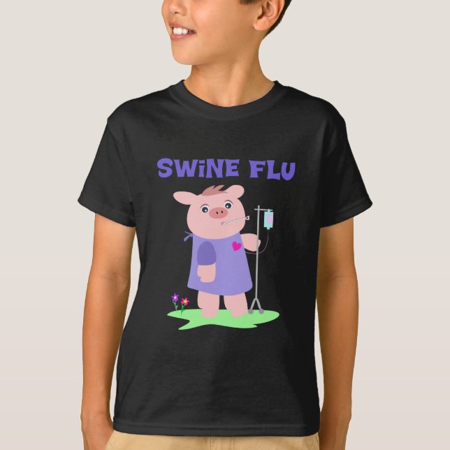 Funny Swine Flu T-Shirt (Vorderseite)