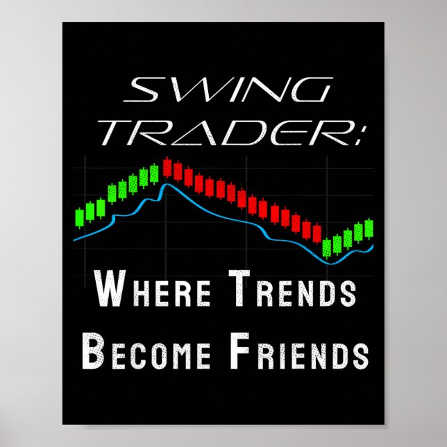 Funny Swing Trader Trading Stock Market  Poster (Vorne)