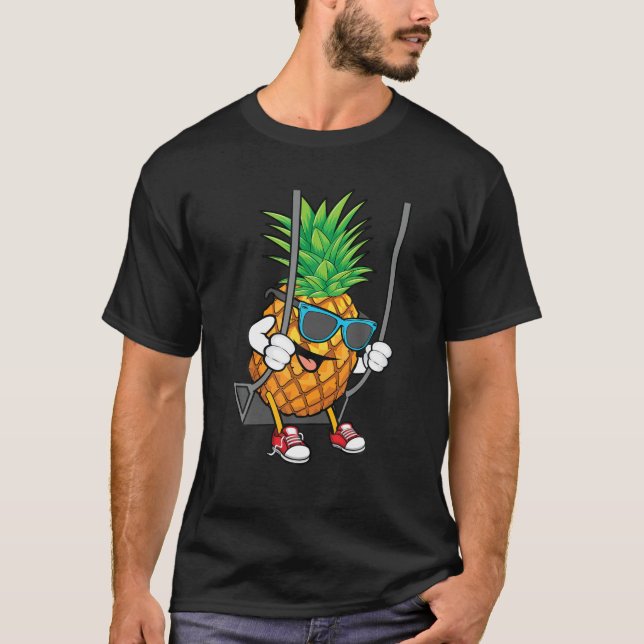 Funny Swinging Ananas Lover Geschenk | Niedlich Sw T-Shirt (Vorderseite)