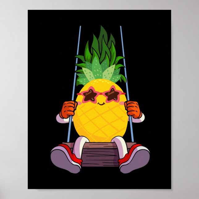 Funny Swinging Pineapple Swinger Poster (Vorne)