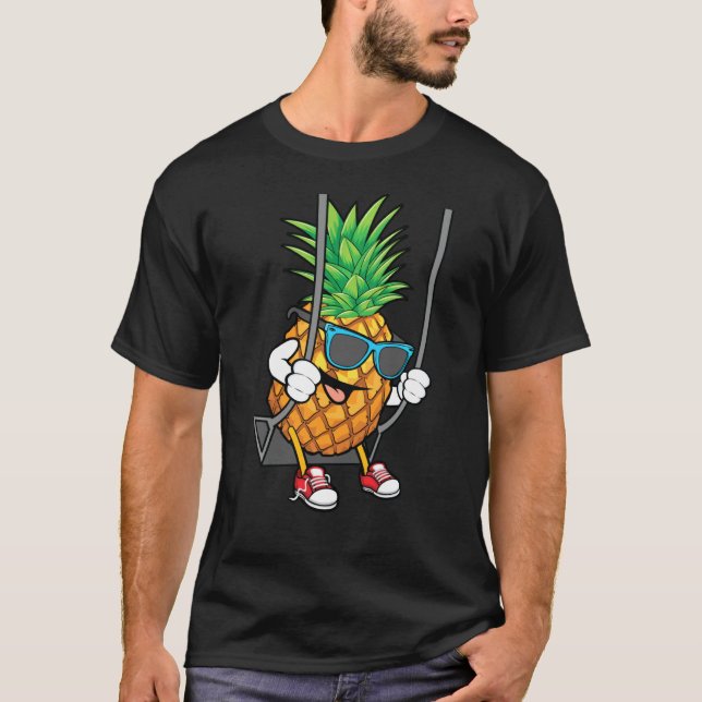 Funny Swingling Ananas Lover Niedlich Swinger Men  T-Shirt (Vorderseite)