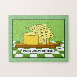 Funny Swiss Army Cheese Cartoon Puzzle