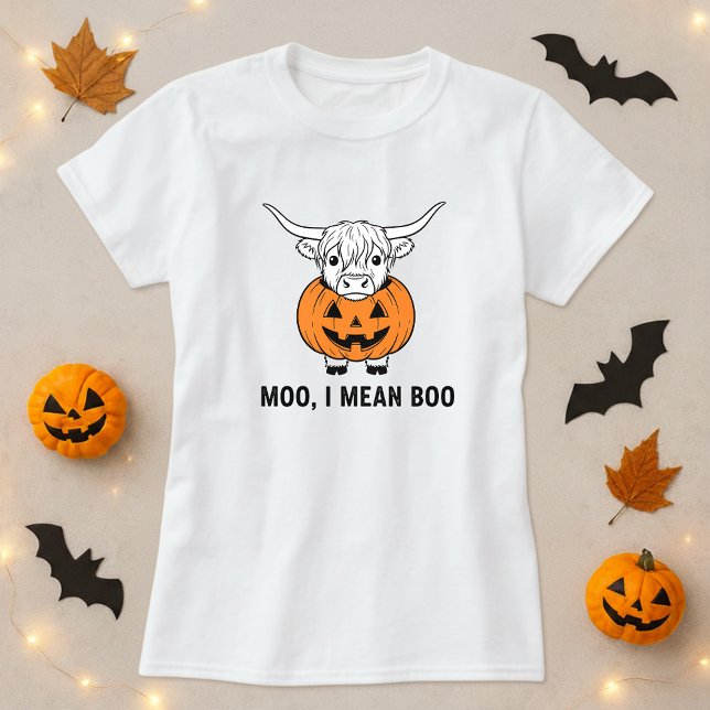 Funny Syings Halloween T-Shirt; Kuh & Pumpkin Puff T-Shirt (Von Creator hochgeladen)