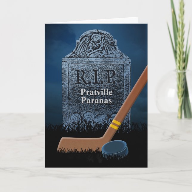 Funny Sympathy Card für das gegnerische Hockey-Tea Karte (Vorderseite)