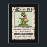 Funny T-Rex Dino Pet Dinosaur Joke Postkarte<br><div class="desc">Funny T-Rex Dino Pet Dinosaurier Joke.</div>