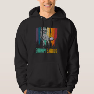 Funny T Rex Dinosaur Grumpy Saurus Familienväter Hoodie