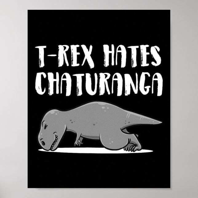 Funny T-rex Dinosaur Yoga Apparel Perfect Present  Poster (Vorne)