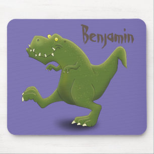 Funny t rex Dinosaurier Cartoon Illustration Mousepad