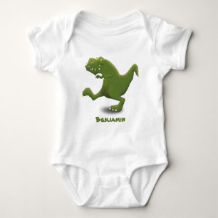 Funny T rex dinosaurier Cartoon Spaß Baby Strampler
