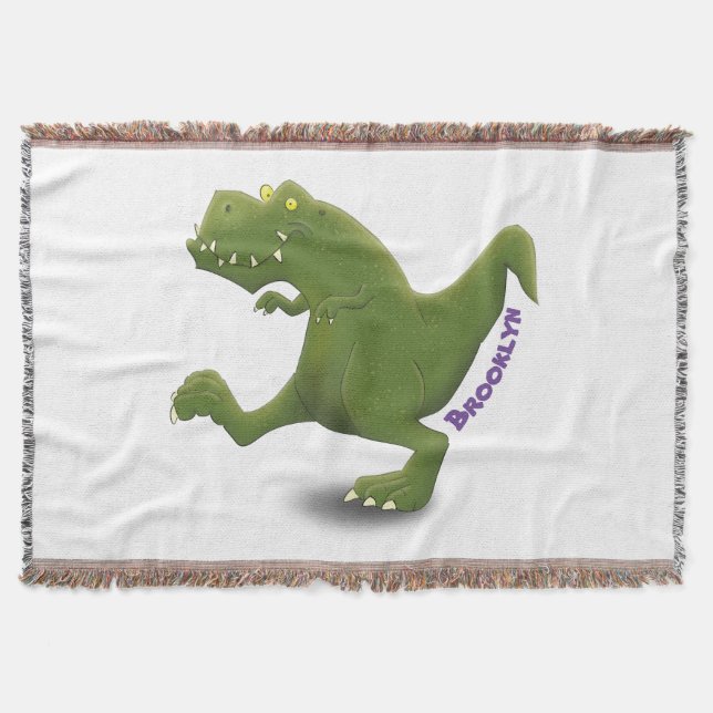Funny T rex dinosaurier Cartoon Spaß Decke (Vorderseite)