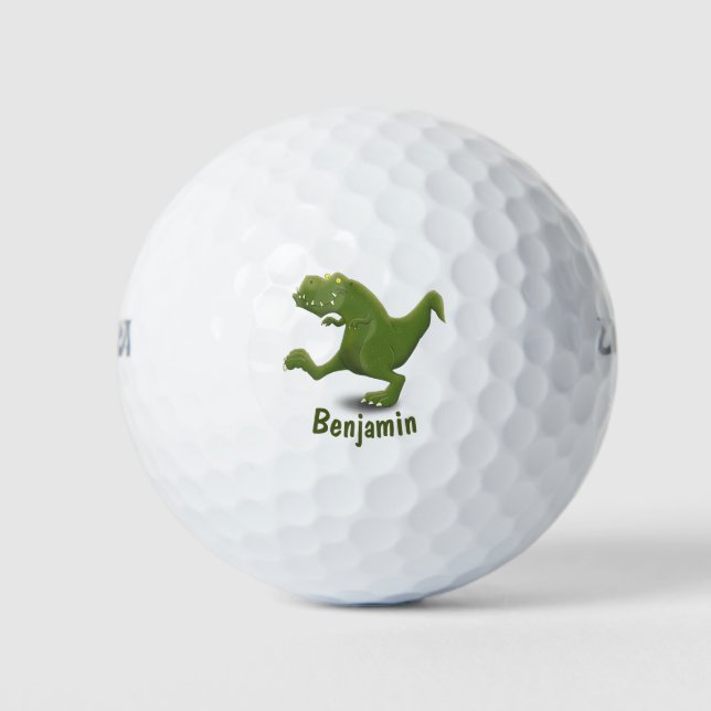 Funny T rex dinosaurier Cartoon Spaß Golfball (Vorderseite)