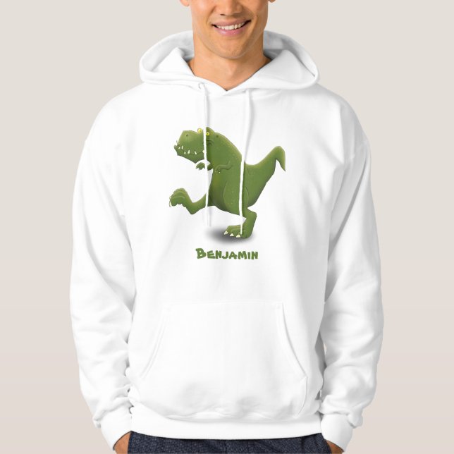 Funny T rex dinosaurier Cartoon Spaß Hoodie (Vorderseite)