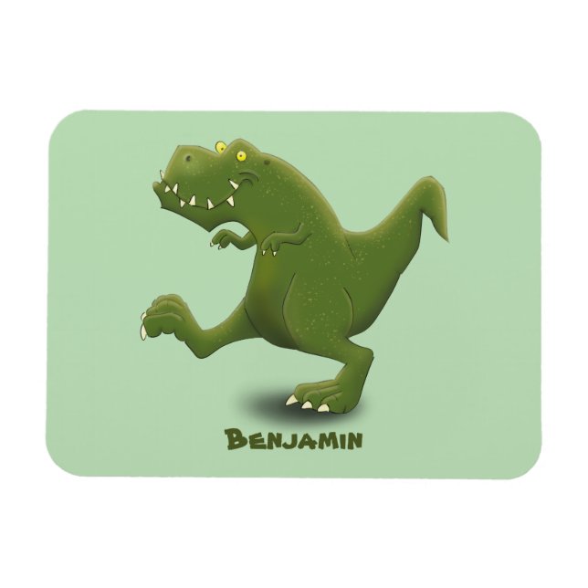 Funny T rex dinosaurier Cartoon Spaß Magnet (Horizontal)
