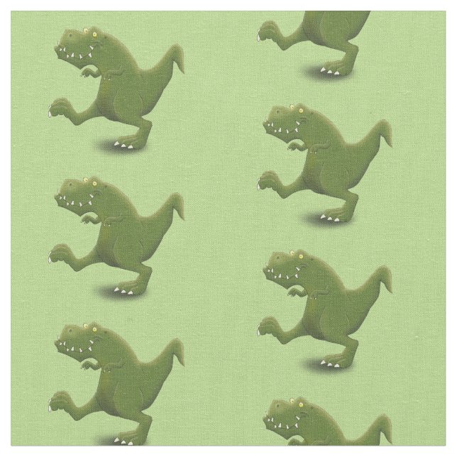 Funny T rex dinosaurier Cartoon Spaß Stoff (Nahaufnahme)