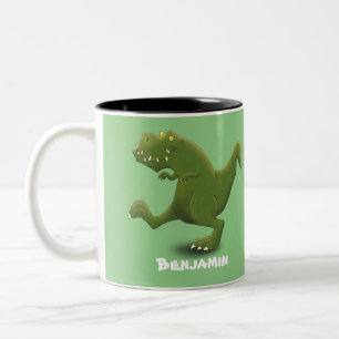 Funny T rex dinosaurier Cartoon Spaß Zweifarbige Tasse