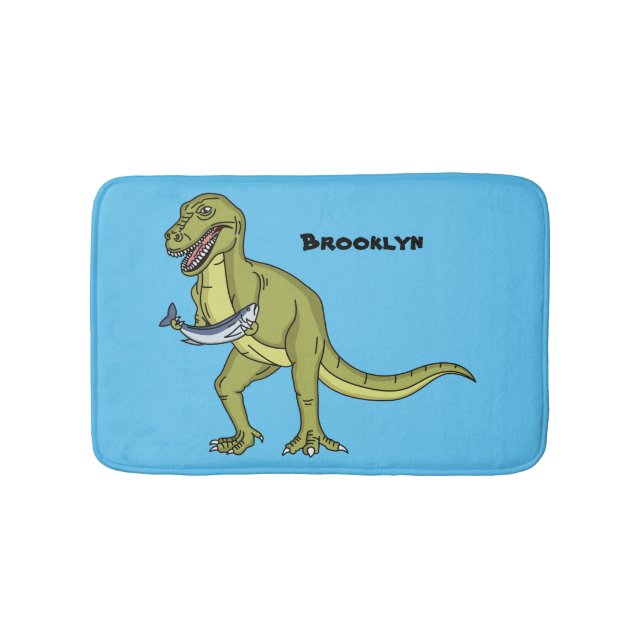 Funny T rex dinosaurier Illustration Badematte (Vorderseite)