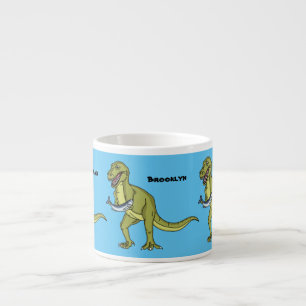 Funny T rex dinosaurier Illustration Espressotasse