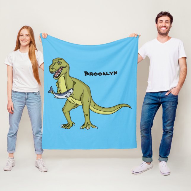 Funny T rex dinosaurier Illustration Fleecedecke (Beispiel)