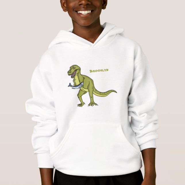 Funny T rex dinosaurier Illustration Hoodie (Vorderseite)