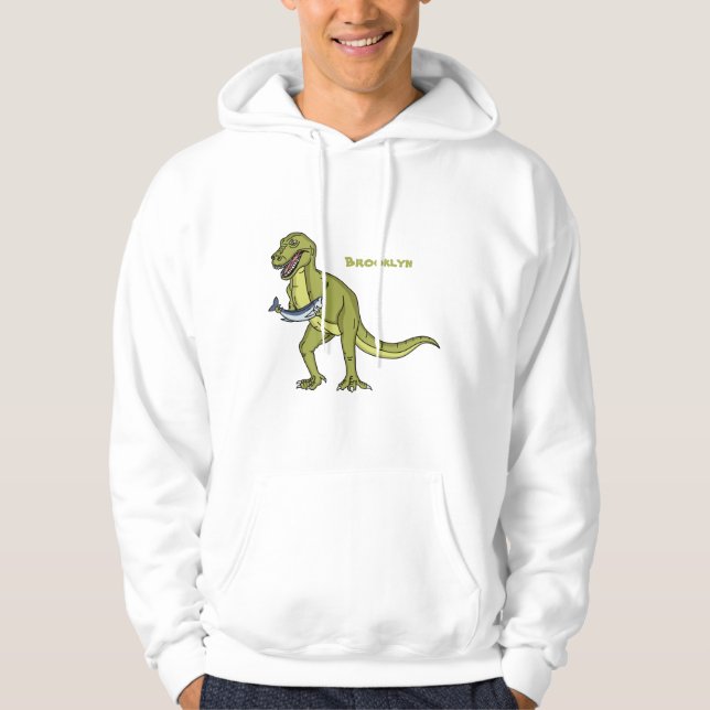 Funny T rex dinosaurier Illustration Hoodie (Vorderseite)