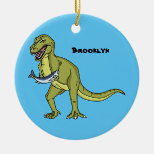 Funny T rex dinosaurier Illustration Keramik Ornament
