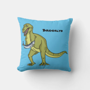 Funny T rex dinosaurier Illustration Kissen