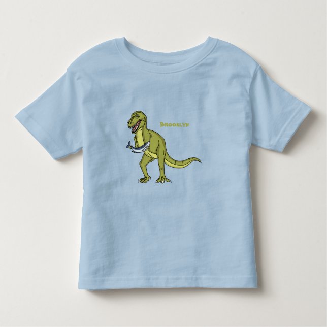 Funny T rex dinosaurier Illustration Kleinkind T-shirt (Vorderseite)