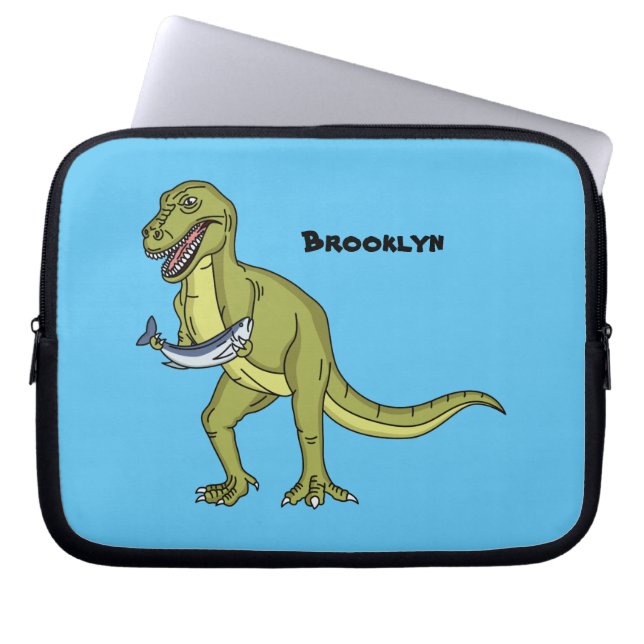 Funny T rex dinosaurier Illustration Laptopschutzhülle (Vorderseite)