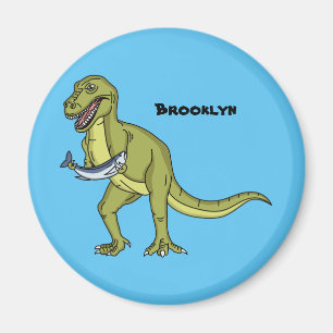 Funny T rex dinosaurier Illustration Magnet