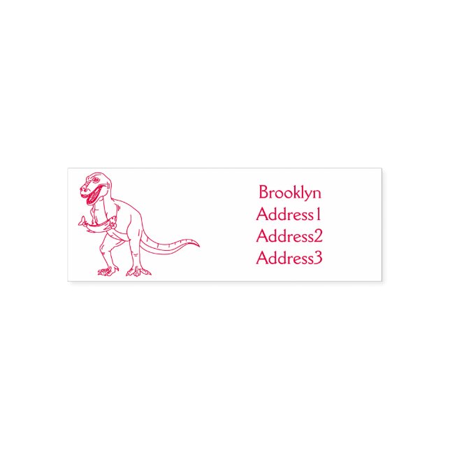 Funny T rex dinosaurier Illustration Permastempel (Design)