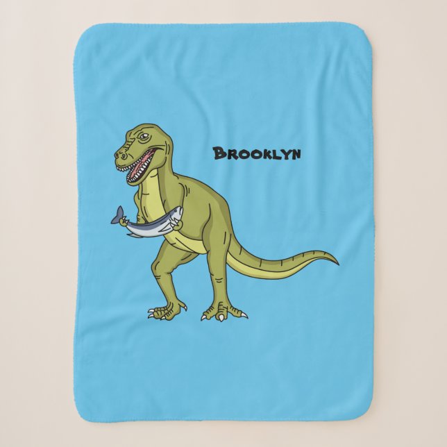 Funny T rex dinosaurier Illustration Sherpadecke (Vorderseite)