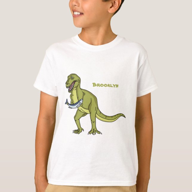 Funny T rex dinosaurier Illustration T-Shirt (Vorderseite)