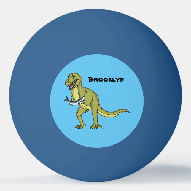 Funny T rex dinosaurier Illustration Tischtennisball (Vorderseite)