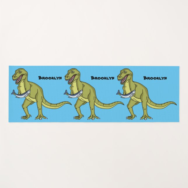 Funny T rex dinosaurier Illustration Yogamatte (Vorderseite (Horizontal))
