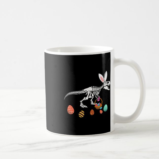 Funny T Rex Easter Skeleton Bunny Sket Egg Hunt Ea Kaffeetasse (Rechts)