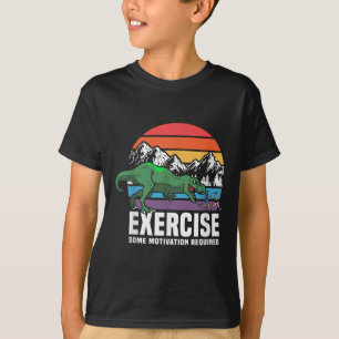 Funny T Rex Gym Übung Workout Fitness Motivation T-Shirt