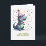 Funny T-Rex Rawr-some Birthday Karte<br><div class="desc">Mit dieser unglaublich witzig und bezaubernden Geburtstagskarte mit T-Rex, die bis zum Party gekleidet ist, machen Sie einen Dino-Liebhaber ganz besonders. Mit einem Polka-Dot Party Hut, Krawatte, rosa Brille und farbenprächtigem Konfetti-Hintergrund ist diese "Rawr-some Birthday"-Karte perfekt für Kinder, die Dinosaurier und große Lachen Liebe. Ein lustiger Weg, um in ihre...</div>