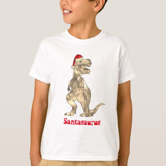 Funny T Rex Weihnachten Dinosaurier Xmas Spaß T-Shirt (Vorderseite)