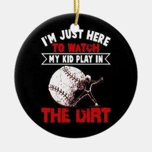 Funny T-Shirt Ball Mama Baseball Game Keramik Ornament
