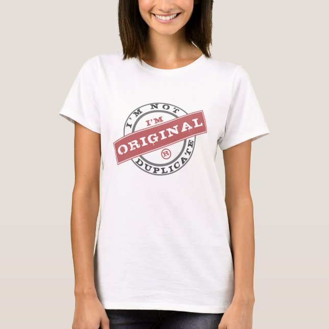Funny T - Shirt Briefmarke Text - Anpassbar (Vorderseite)